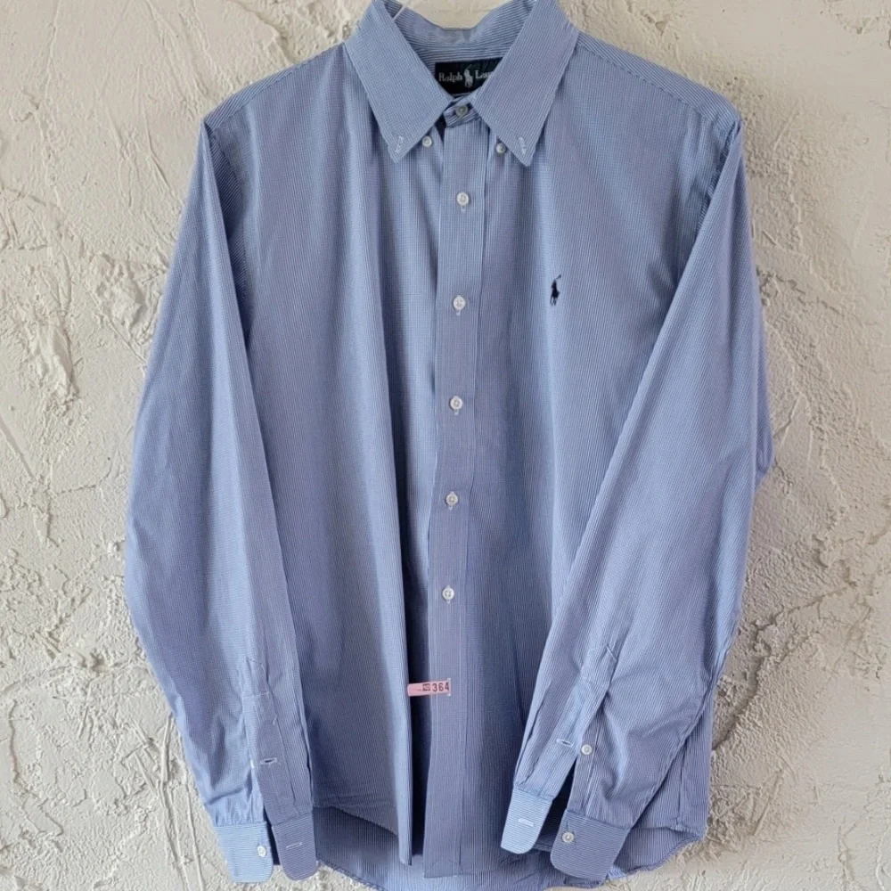 Ralph Lauren Blue Check Button Down - Picture 2 of 7